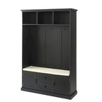 Hall Tree with 3 HooksCoat Hanger, Entryway Bench,Storage Bench, 3-in-1 Design,47.2INCH,for Entrance,Hallway