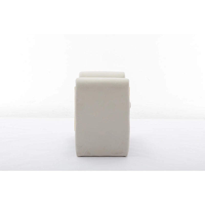 Velvet Fabric Single Bench Shoe Bench Makeup Bench For Bedroom Indoor