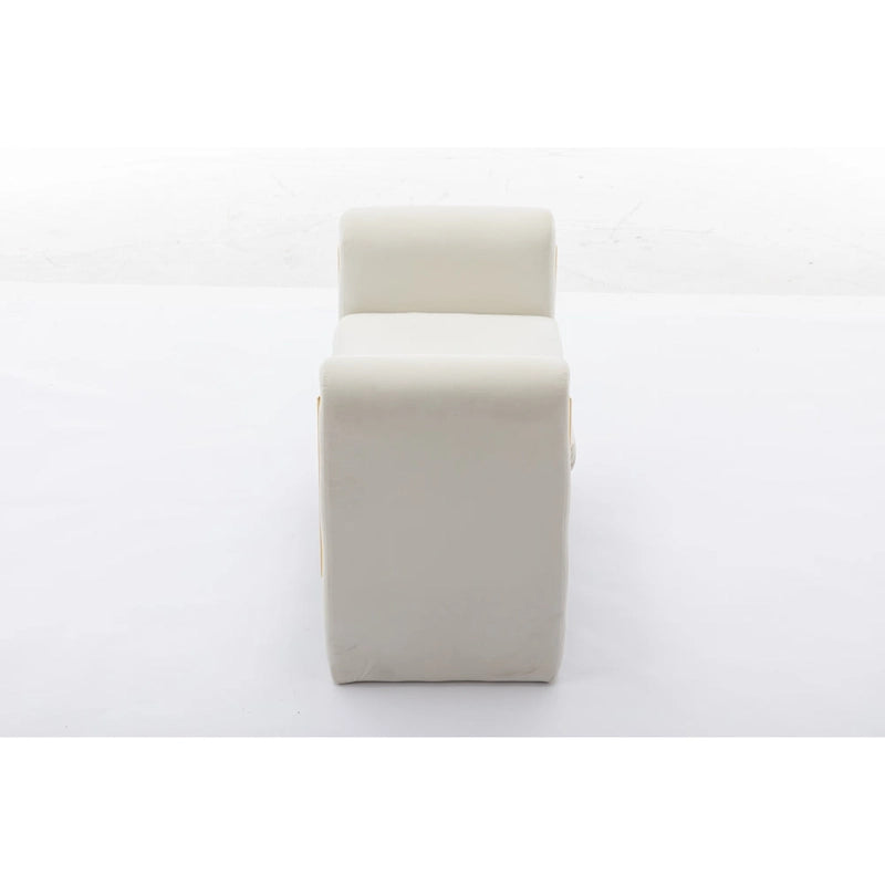 Velvet Fabric Single Bench Shoe Bench Makeup Bench For Bedroom Indoor