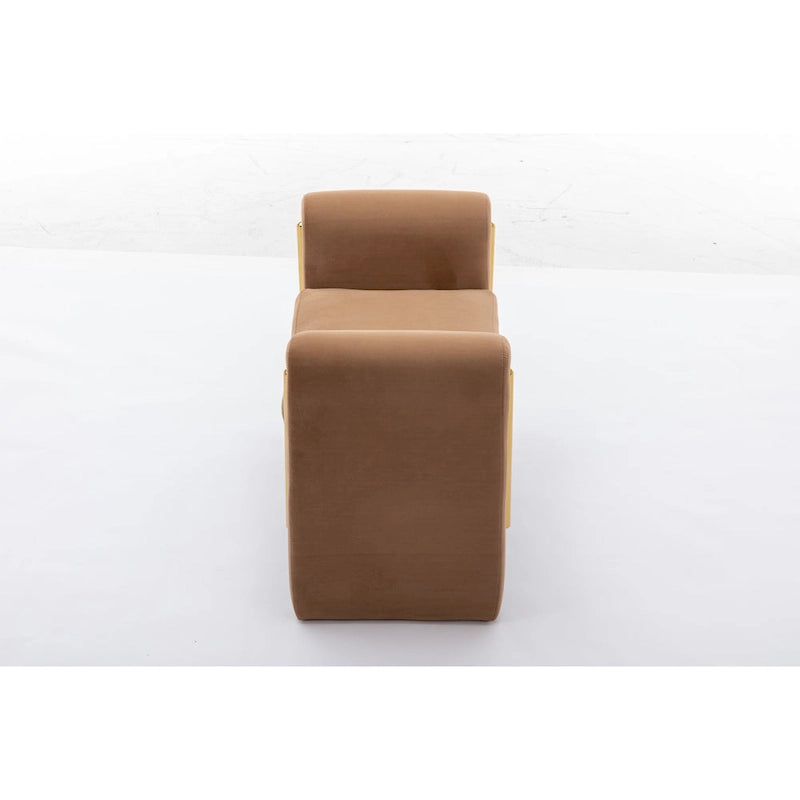 Velvet Fabric Single Bench Shoe Bench Makeup Bench For Bedroom Indoor