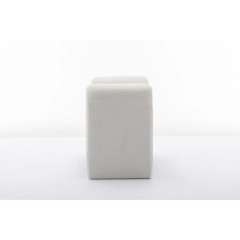 Velvet Fabric Single Bench Shoe Bench Makeup Bench For Bedroom Indoor