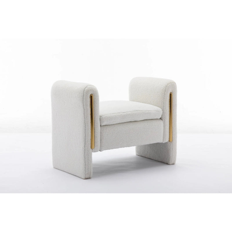 Velvet Fabric Single Bench Shoe Bench Makeup Bench For Bedroom Indoor