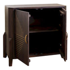 Vortex - Two Door Mango Wood Cabinet - Dark Cocoa Brown Finish