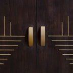 Vortex - Two Door Mango Wood Cabinet - Dark Cocoa Brown Finish