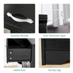 Modern 3 Drawer Bedroom Chest of Drawers with 6 Drawers Dresser, Clothes Organizer Metal Pulls