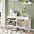 Shoe Storage Bench with Seat Cushion - 11.81D x 39.37W x 23.62H