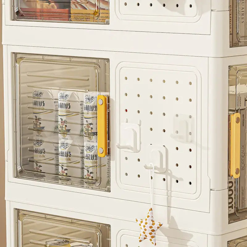 4-Tier Rolling Storage bookcase with Wheels,Large Capacity Storage bins, Mobile Multifunction Utility Rolling Storage Organizer