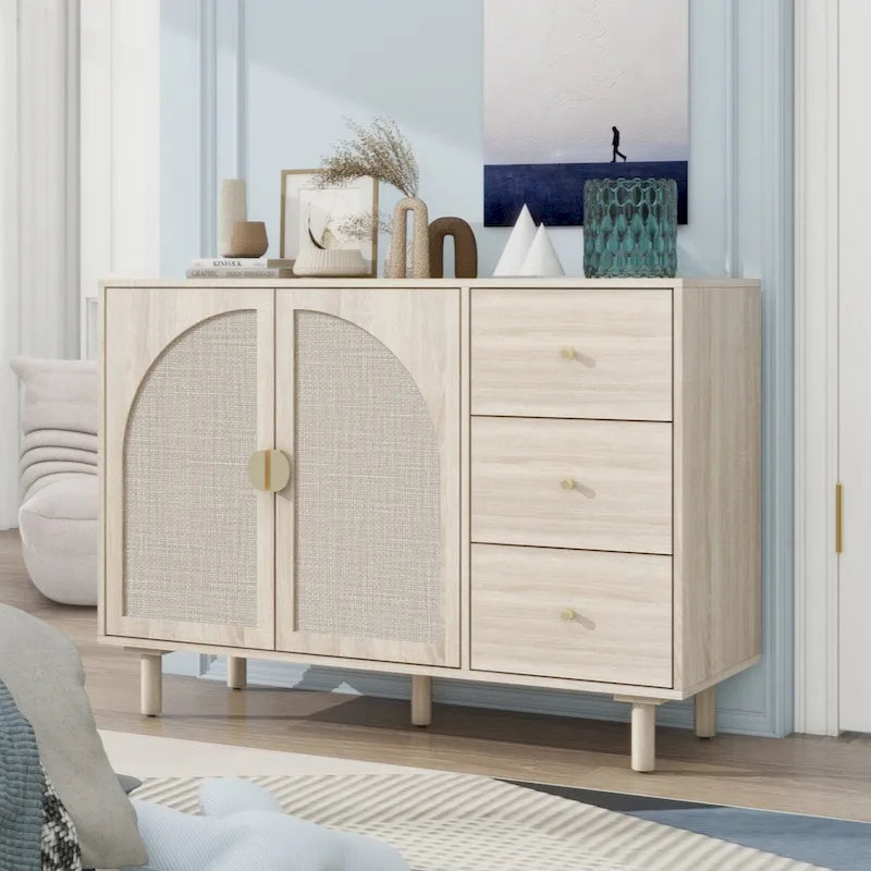 2 Door 3 Drawer Cabinet, Suitable for Bedroom, Living Room