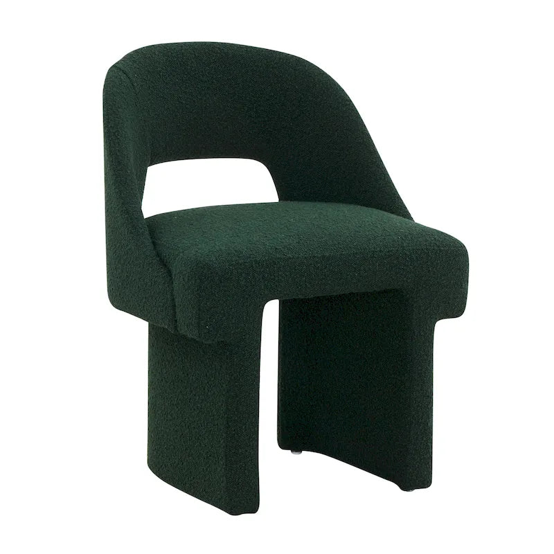 Boucle Modern Elegant Upholstered Accent Chair with MDF Wood Frame for Home Office Living Room & Bedroom