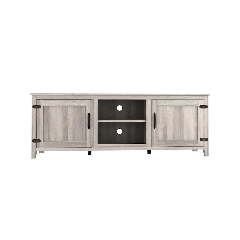 Mieres TV Stand for 75 Inch TV, Entertainment Center with Two Doors and 4 Open Storage Compartments TV Console Media Cabinet