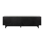 TV Stand for TVs Up to 78 , Entertainment Center with Solid Wood Legs, Practical Media Console with Adjustable Shelves