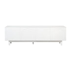 TV Stand for TVs Up to 78 , Entertainment Center with Solid Wood Legs, Practical Media Console with Adjustable Shelves