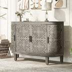 33.50 in. H Storage Cabinet with Antique Pattern Doors