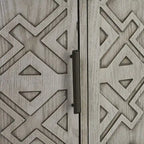 33.50 in. H Storage Cabinet with Antique Pattern Doors