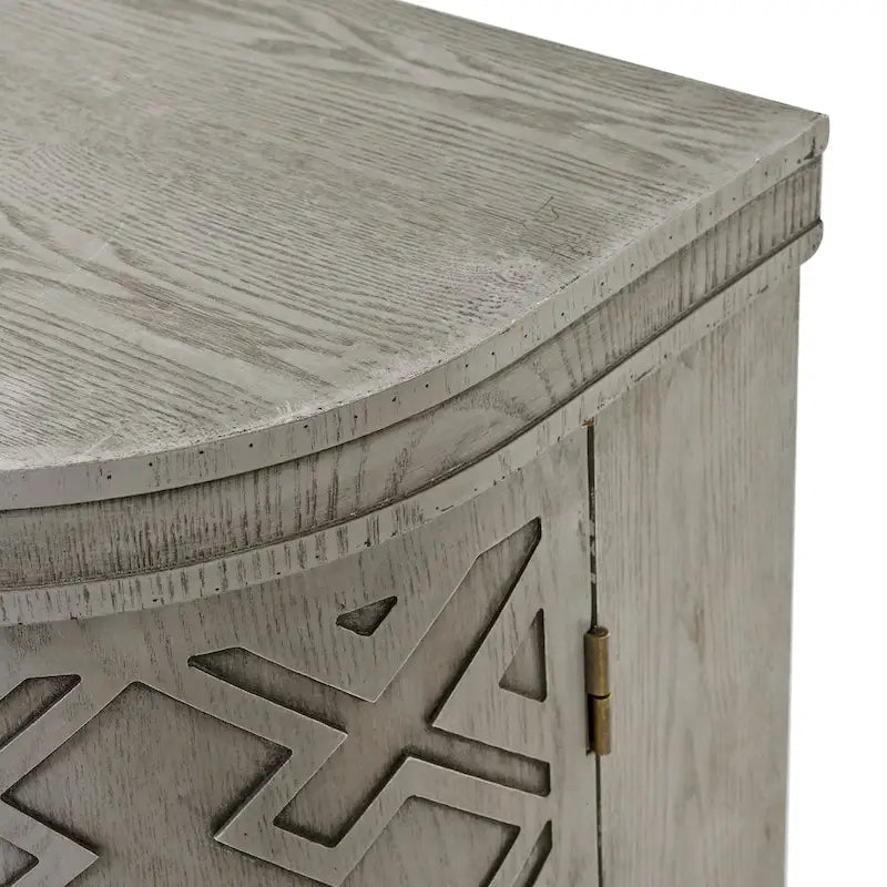 33.50 in. H Storage Cabinet with Antique Pattern Doors