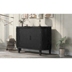 33.50 in. H Storage Cabinet with Antique Pattern Doors