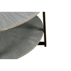 Round Coffee Table With 2-Tier Storage