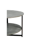 Round Coffee Table With 2-Tier Storage