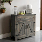 Double Barn Door Accent Cabinet