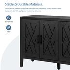 4 Door Wooden Twill Sideboard American Country Vintage Old Living Room