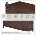 Sideboard with 4 Door Large Storage Buffet with Adjustable Shelves