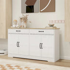 Farmhouse Buffet Cabinet Storage Sideboard with 2 Drawers and 4 Doors