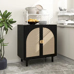 2 Doors Wood Pantry Organizer with Adjustable Laminates, Storage Cabinet for Bedroom, Living Room, Kitchen