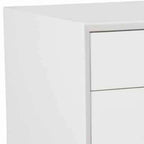 Wooden Accent Cabinet with 3 Drawers and 1 Door, White