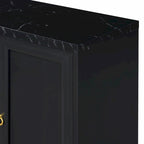 Contemporary Sideboard with Spacious Storage, Metal Handles