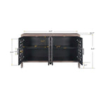 Hollow Four Door Antique Cabinet Sideboard Storage Cabinet