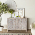 Farmhouse Style 3 Door Wooden Cabinet