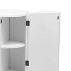 Modern Stylish Wooden Sideboard with Vertical Stripes Cabinet Doors