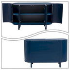 Modern Stylish Wooden Sideboard with Vertical Stripes Cabinet Doors