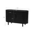 Modern Stylish Wooden Sideboard with Vertical Stripes Cabinet Doors