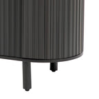 Modern Stylish Wooden Sideboard with Vertical Stripes Cabinet Doors