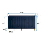 Lacquered 4 Door Wooden Sideboard
