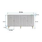 Lacquered 4 Door Wooden Sideboard