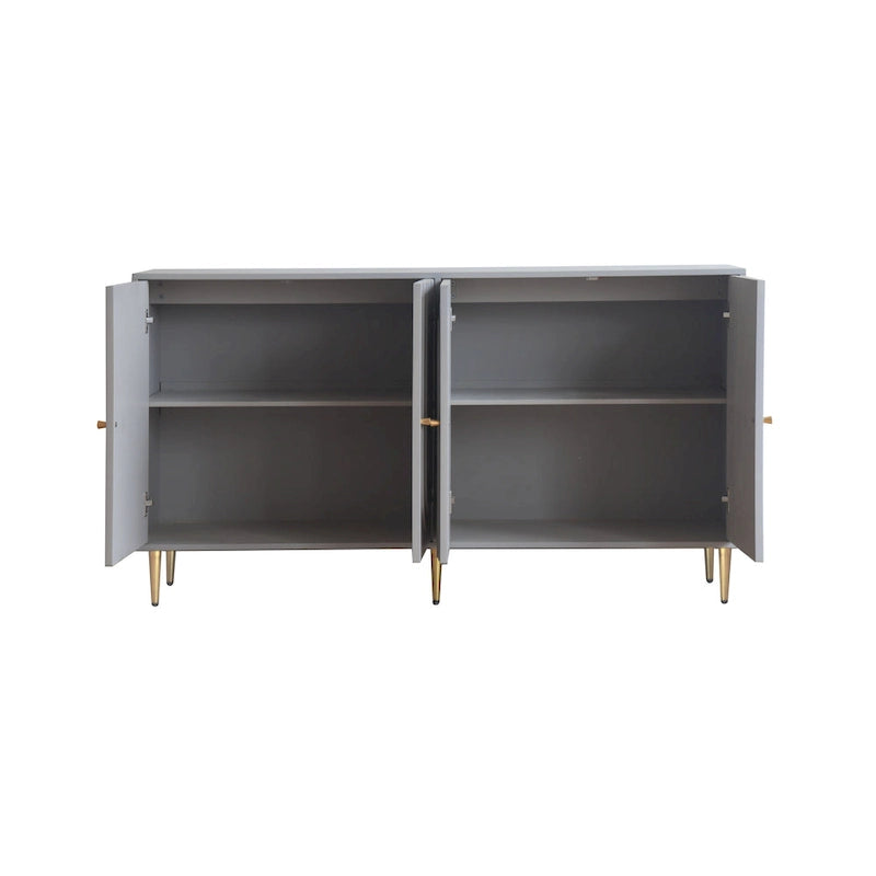 Lacquered 4 Door Wooden Sideboard