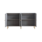 Lacquered 4 Door Wooden Sideboard