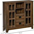 Sideboard Buffet Cabinet - 11.75D x 42.25W x 32H