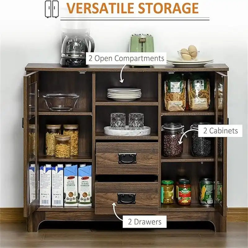 Sideboard Buffet Cabinet - 11.75D x 42.25W x 32H