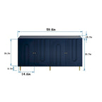 Modern Lacquered 4 Door Wooden Cabinet Sideboard Buffet