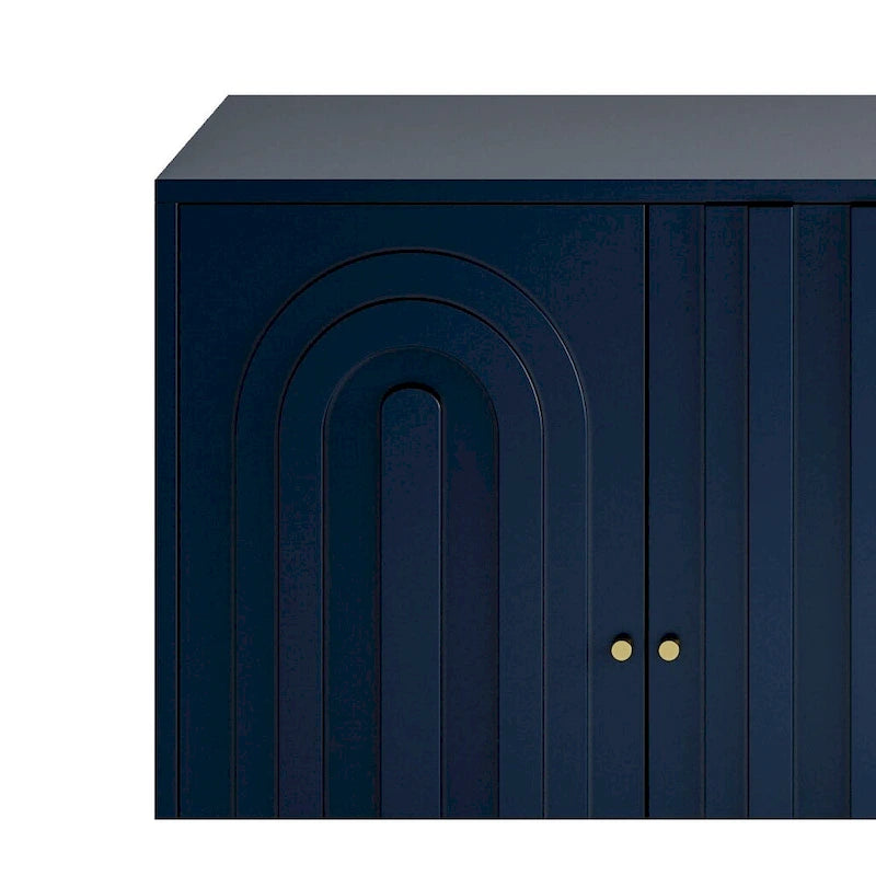Modern Lacquered 4 Door Wooden Cabinet Sideboard Buffet