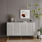 Modern Lacquered 4 Door Wooden Cabinet Sideboard Buffet