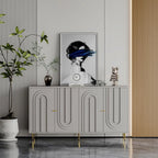 Modern Lacquered 4 Door Wooden Cabinet Sideboard Buffet