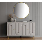 Modern Lacquered 4 Door Wooden Cabinet Sideboard Buffet