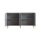 Modern Lacquered 4 Door Wooden Cabinet Sideboard Buffet