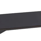 Iora 71 Inch Dining Table, Industrial Style, Rounded Corners, Black Wood