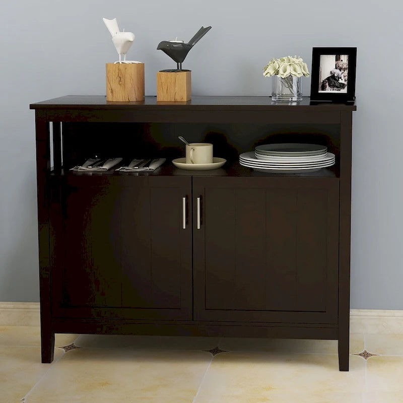 French Country Buffet Cabinets, Storage Cabinets with 2 Dividers