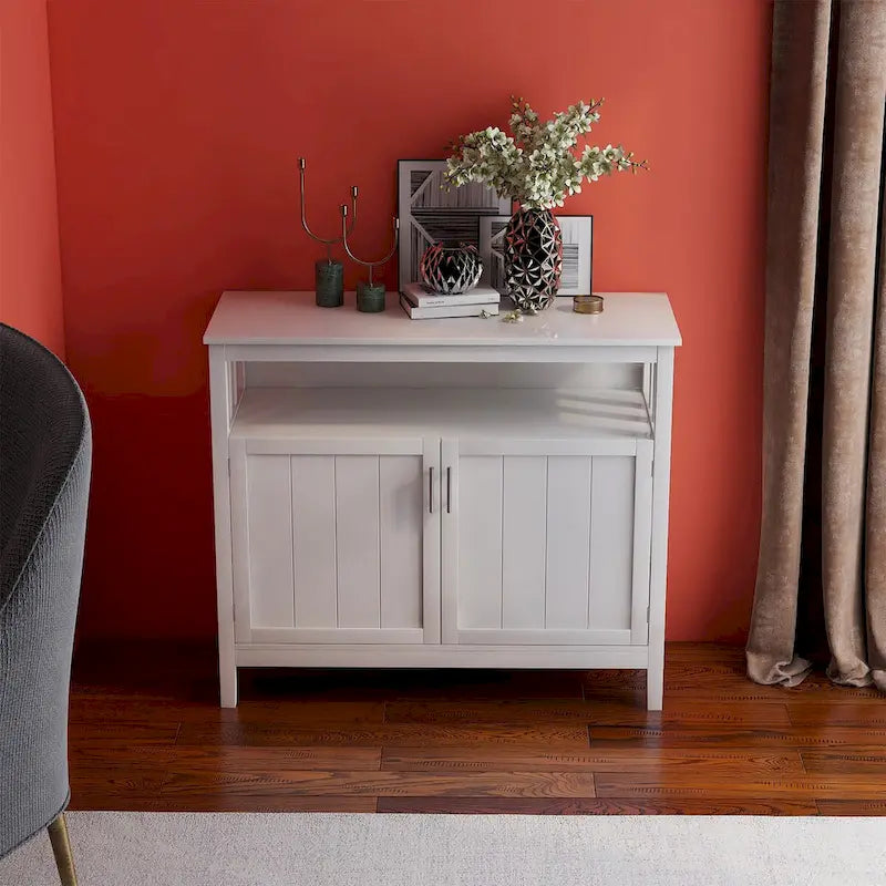 French Country Buffet Cabinets, Storage Cabinets with 2 Dividers